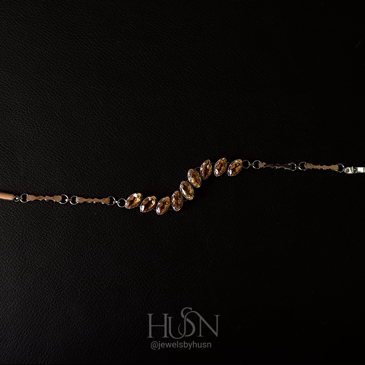 Golden Topaz Stone Studded Bracelet