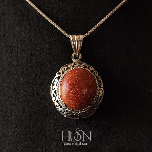 Goldstone Filigree Pendent